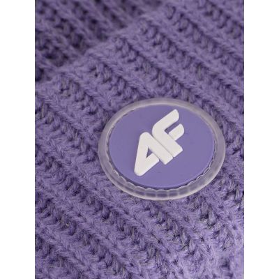 3. Czapka beanie odblaskowa dziewczęca 4F 4FJRAW25ACAPF0750-51S