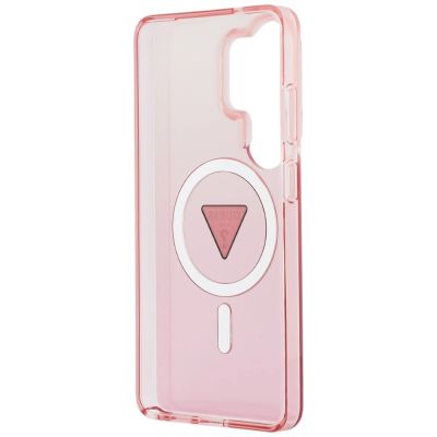 7. Etui Guess IML Gradient Triangle MagSafe na Samsung Galaxy S26 Ultra - różowe