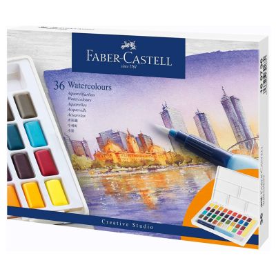4. Farby akwarelowe CS kostki 36 kolorów FABER CASTELL