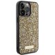 4. Etui Guess Rhinestone Metal Logo na iPhone 15 Pro - żółte
