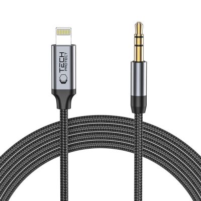 5. Kabel Tech-Protect UltraBoost audio Lightning / mini jack 3.5mm 1m - czarny