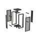 25. LANBERG SZAFA INSTALACYJNA RACK STOJĄCA 19" 24U 600X600 CZARNA DRZWI PERFOROWANE LCD (FLAT PACK) V2