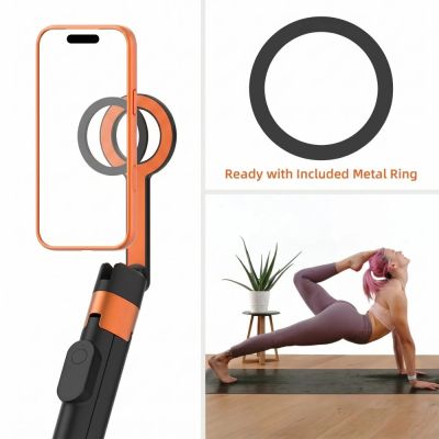 14. Selfie stick Tech-Protect L10S Bluetooth Tripod - czarno-pomarańczowy