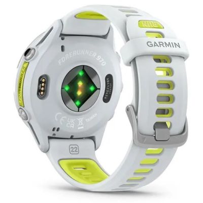 7. Zegarek sportowy Garmin Forerunner 970 Whitestone/Amp Yellow