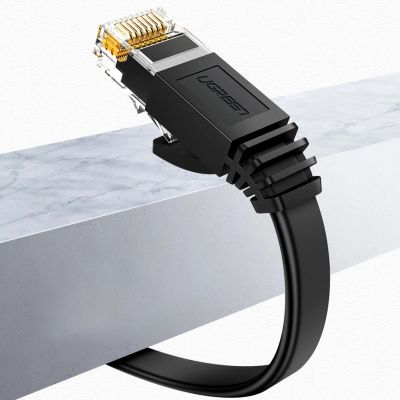 2. Kabel Ugreen NW102 50176 płaski sieciowy LAN Ethernet Cat. 6 5m - czarny