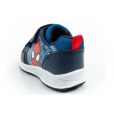 5. Leomil buty sportowe dziecięce sneakersy Spiderman lekkie na rzep czarne niebieskie