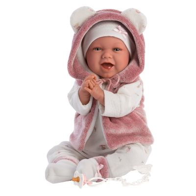 Lalka Llorens LL-74070 bobas, śmiejący się, Mimi 42cm