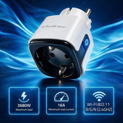 2. QOLTEC GNIAZDKO INTELIGENTNE WI-FI 16A | TIMER WATOMIERZ | TUYA