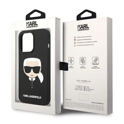 8. Etui Karl Lagerfeld Silicone Karl`s Head na iPhone 14 Pro Max - czarne