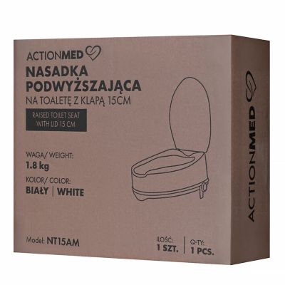 16. Nasadka podwyższająca na toaletę z klapą 15cm