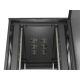 13. Szafa instalacyjna rack stojąca 19" 22U 800x1200 czarna drzwi perforowane Lanberg (flat pack)
