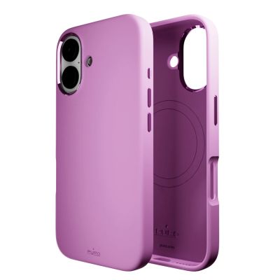 9. Etui silikonowe Puro Icon Mag Pro MagSafe do iPhone 16 - różowe