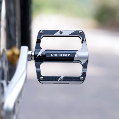 5. Pedały rowerowe Rockbros K306-BK MTB aluminiowe - czarne