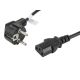 Kabel Lanberg CA-C13C-11CC-0018-BK (C13 / IEC C13 / IEC 320 C13 F - Schuko M; 1,8m; kolor czarny)