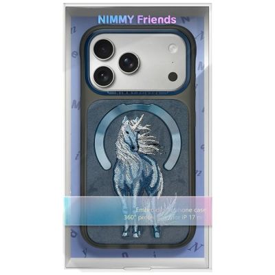 8. Etui Nimmy Magnetic Fantasy Animal MagSafe na iPhone 18 Pro Max / 17 Pro Max - niebieskie