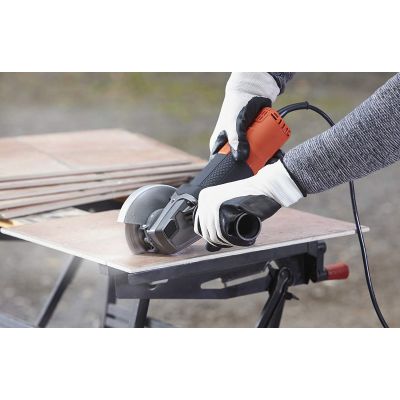 4. Black & Decker BLACK+DECKER BEG210-Qs Meuleuse d'Angle Poignée 3 Positions, 900 W, Noir, 115 mm