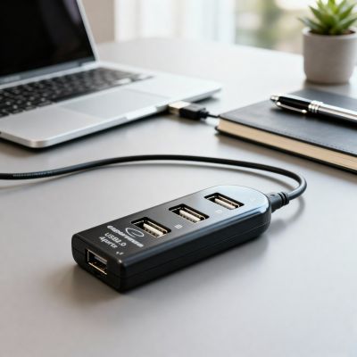 10. Hub Esperanza EA116 (4x USB 2.0; kolor czarny)