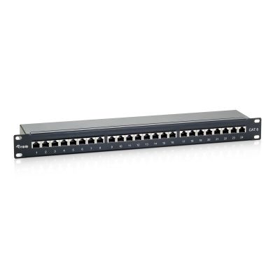Patchpanel Equip CAT6 24 portów czarny 19" (1HE)