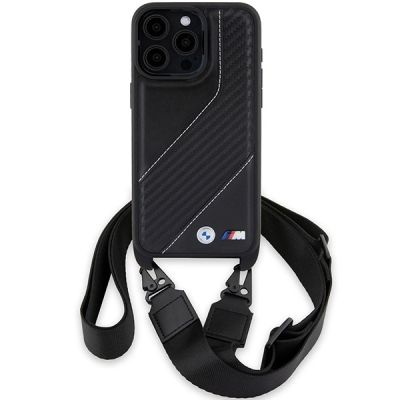2. Etui BMW M Edition Carbon Stripe & Strap na iPhone 15 Pro - czarne