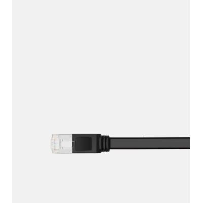10. Ugreen płaski kabel przewód internetowy sieciowy Ethernet patchcord RJ45 Cat 6 UTP 1000 Mbps 2 m czarny (50185)