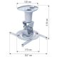 3. TECHLY UCHWYT DO PROJEKTORA SUFITOWY 22CM 10KG BIA