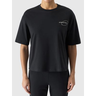 2. T-shirt oversize z nadrukiem damski 4F 4FRSS24TTSHF2089-20S