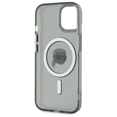 7. Karl Lagerfeld KLHMP15SHLSKIK iPhone 15   6.1" czarny/black hardcase IML Metal Karl Head MagSafe