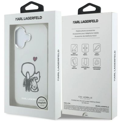 8. Etui Karl Lagerfeld Karl & Choupette Back MagSafe na iPhone 17 - przezroczyste