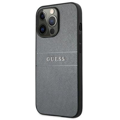 2. Etui Guess Saffiano Strap na iPhone 13 Pro / iPhone 13 - szare