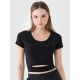 T-shirt crop top gładki damski 4F 4FRSS25TTSHF2695-20S