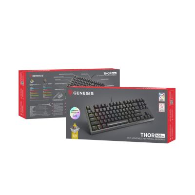 13. GENESIS Thor 404 TKL klawiatura Gaming USB QWERTY Amerykański międzynarodowy Czarny
