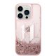 3. Etui Karl Lagerfeld Liquid Glitter Big KL na iPhone 14 Pro - różowe