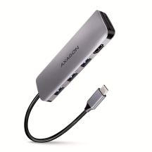 Axagon HMC-HCR3A 3x USB-A+ HDMI+ SD/microSD USB-C 3.2 Gen 1 hub 20cm Przewodowa USB 3.2 Gen 1 (3.1 Gen 1) Type-C Szary