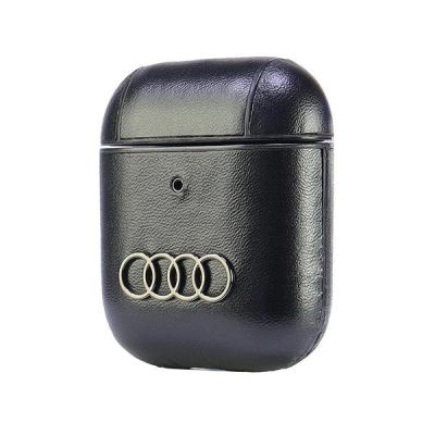 3. Etui Audi Leather Big Logo na AirPods 1 / 2 - czarne