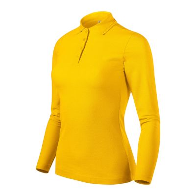 Koszulka polo damska Pique Polo LS (żółty)