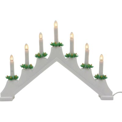 2. ŚWIECZNIK ADWENTOWY PLASTIKOWY 7 DIOD BIAŁY