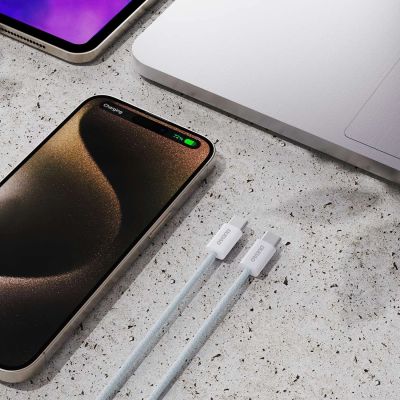 4. Kabel Dudao L6C USB-C - USB-C PD 30W 1m - jasnoniebieski