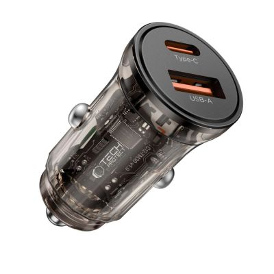 2. Ładowarka samochodowa Tech-Protect CC01 45 W 2-porty USB-A / USB-C - czarna