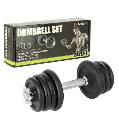 4. Sztangielka z gwintem SG04 15 (15kg, 8 talerzy) KGHMS 17-59-120