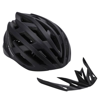 6. Kask rowerowy MTB Wozinsky z odpinanym daszkiem i tylną lampką USB 57-62 cm - czarny