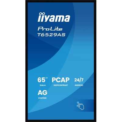 4. Interaktywny Wyświetlacz iiyama T6529AS-B1AG 65" All-In-One 3840x2160 4K UHD 4GB RAM 32GB Pamięci Android 14 2xHDMI+USB-C VESA 400x400