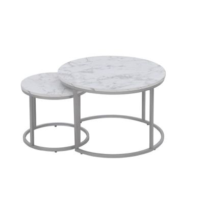 TABLE COFFEE PAOLA WHITE 60X40CM