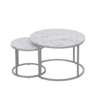 TABLE COFFEE PAOLA WHITE 60X40CM