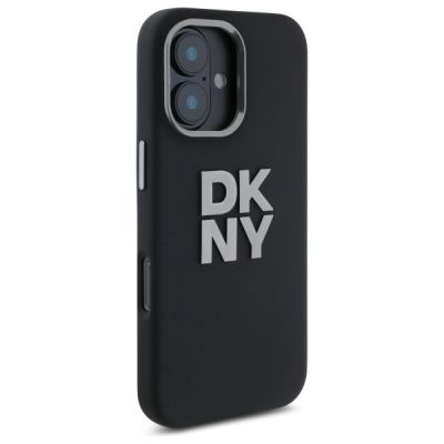 2. Etui DKNY Liquid Silicone Metal Logo na iPhone 16 - czarne