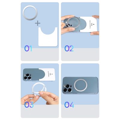 18. Baseus Halo Series magnetyczny pierścień (2 szt./opakowanie) czarny (PCCH000001)