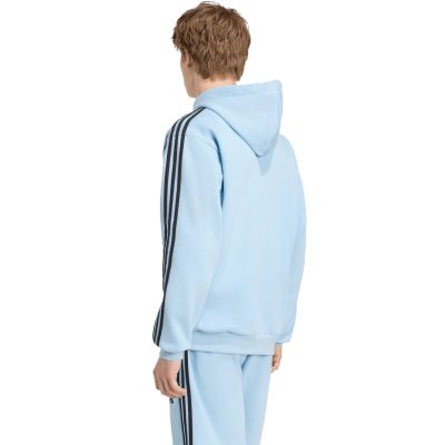 3. Bluza męska adidas Essentials 3-Stripes Fleece Hoodie błękitna KY4170