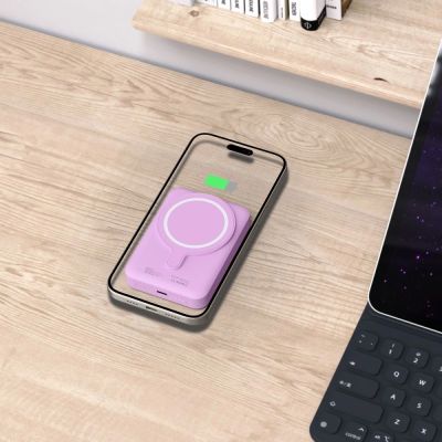 7. Powerbank Tech-Protect LifeMag MagSafe PB11 10000 mAh  - różowy