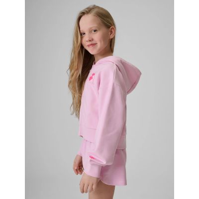 4. Bluza dresowa loose z kapturem dziewczęca 4F 4FJRSS26TSWSF2936-56S