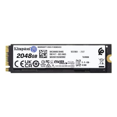 9. Dysk SSD Kingston KC3000 (2TB; M.2 2280; PCIe 4.0 x4 NVMe; SKC3000D/2048G)