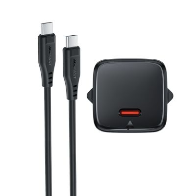 7. Ładowarka sieciowa Acefast A118 30W GaN USB-C z kablem USB-C - USB-C 1.2m - czarna